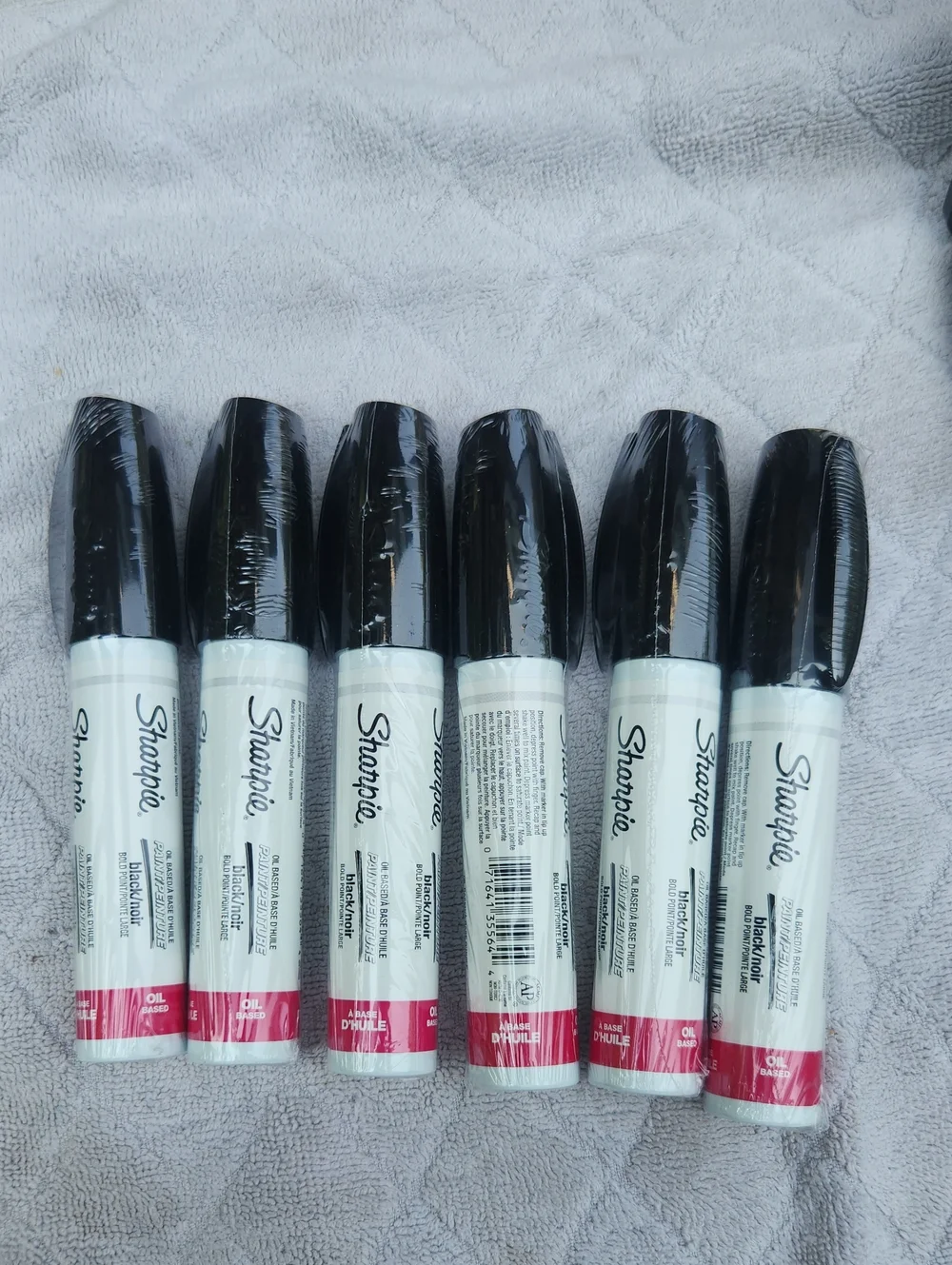 Marker Paint Black ink Oil Based Bold pink bottom point school art lot 6 NEW BOX